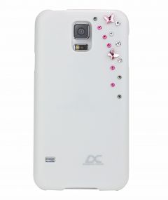 Diamond Cover Sky - Carcasa para Samsung Galaxy S5, diseño con cristales Swarovski, color blanco