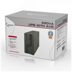 Gembird UPS-PC-652A sistema de alimentación ininterrumpida (UPS) Línea interactiva 0,65 kVA 390 W 3 salidas AC