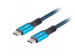 Lanberg ca-cmcm-45cu-0005-bk cable usb 0,5 m usb4 gen 2x2 usb c negro, azul