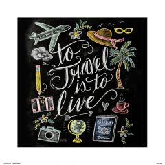 Print 30x30 cm lily & val to travel is to live