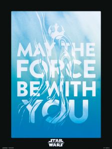 Print 30x40 cm star wars episodio ix may the force be with you