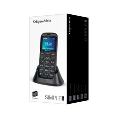 Kruger & matz km0921 4,5 cm (1.77") 72g negro, teléfono para personas mayores
