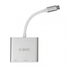 iBox IUH3CFT1 base para portátil y replicador de puertos USB 3.2 Gen 1 (3.1 Gen 1) Type-C Plata