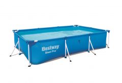 OUTLET Bestway steel pro 56404 piscina sobre suelo piscina con anillo hinchable rectangular 3300 l azul