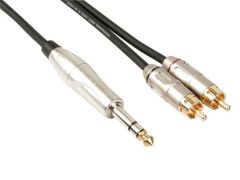 HQ Power PAC131 cable de audio 6 m 2 x RCA 6,35mm Negro