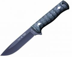 Cuchillo Patrol 1033 Miguel Nieto de 22 cms, con hoja de acero de 11 cms y mango Mikarta con funda de primera calidad (negra)