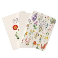 Pack 3 cuadernos a5 botanical wild flowers kokonote