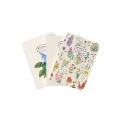 Pack 3 cuadernos a6 botanical wild flowers kokonote