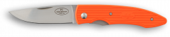 Navaja de Supervivencia Fallkniven PCso  fabricada en acero laminado de cobalto Lam.CoS y con una hoja de 7,3 cm, mango de Grilon en color naranjas 