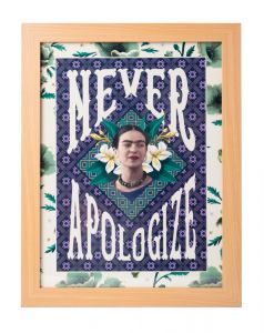 Print enmarcado 30x40 cm frida kahlo never apologize