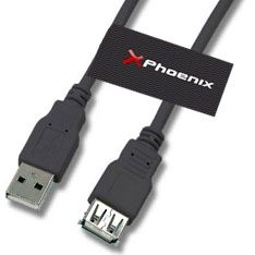Phoenix Technologies 5m USB A/USB A cable USB USB 2.0 Negro