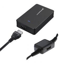 Adaptador cargador de corriente universal automatico  phoenix phcharger40+ 40w  (incluye 5 conectores)  para portatiles y netbooks con puerto usb