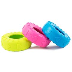Juguete para perros Rueda de goma mordedor, disponible en tres colores aleatorios
