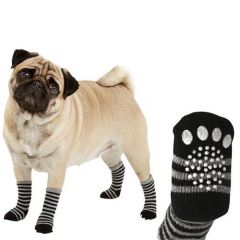 Calcetines para Mascotas proporciona agarre seguro en supercifices lisas, de Rayas disponible en varias opciones