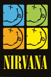 Poster nirvana smiley squares