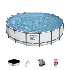 Bestway steel pro 56462 piscina sobre suelo piscina con anillo hinchable círculo 23062 l azul