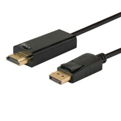 Savio CL-56 adaptador de cable de vídeo 1,5 m DisplayPort HDMI tipo A (Estándar) Negro