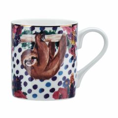 Mikasa wild at heart sloth print porcelain mug, 280ml