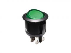 Interruptor basculante iluminado - verde - dpst/on-off