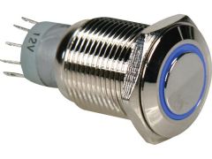 Velleman R1610B interruptor eléctrico Interruptor pulsador Azul, Níquel