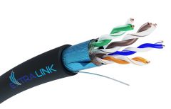 Extralink CAT5E FTP (F/UTP) V2 OUTDOOR TWISTED PAIR 100M cable de red Negro F/UTP (FTP)