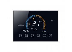 Smart wi-fi thermostat with color lcd for electric floor heating - compatible 86x86 and round 60mm box