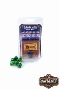 Rawblade dados + bolsa de cuero druid  (7)