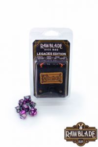 Rawblade dados + bolsa de cuero dark elf (7)