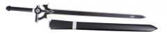 Espada S0257 espada Elucidator de Kirito de Sword art online, Modelo No oficial, con un tamaño total 109 cm, hoja de acero y funda de madera acabada en negro. Ref. S0257.