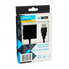 iBox IAHV01 adaptador de cable de vídeo HDMI tipo A (Estándar) VGA (D-Sub) Negro
