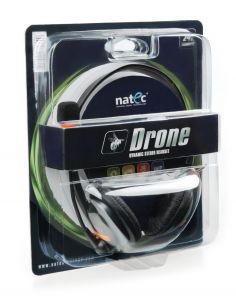 NATEC Drone Auriculares Alámbrico Diadema Llamadas/Música Negro, Naranja