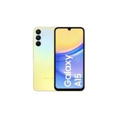 Teléfono Samsung Galaxy A15 (A155) Color Amarillo (Yellow). 128 GB de Memoria Interna, 4 GB de RAM. Dual Sim. Pantalla Super AMOLED de 6,5”. Cámara principal de 50MP. Smartphone completamente libre.