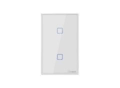 Sonoff T2 1 2 3 Canales Interruptor Wifi Domótica Alexa Google Home Revestimiento de vidrio (2 canales)