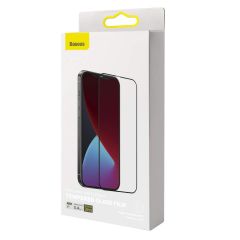 Baseus iphone 12 mini 0.25 mm full-screen full-glass tempered glass (2pcs) black (sgapiph54n-kc01)
