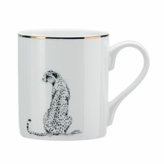 Mikasa cheetah straight-sided porcelain mug, 280ml