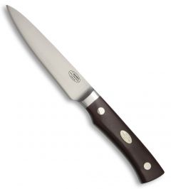 Cuchillo de cocina Fallkniven  Sierra fabricado en Acero CoS laminado y con una hoja de 11,5 cm, con mango micarta marrón en estuche de madera