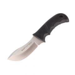 Cuchillo de caza Muela Sioux SIOUX-10G, enterizo, mango de goma negra, hoja de 10 cm, tamaño total 21 cm + tarjeta multiusos de regalo