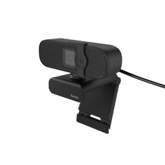 Hama | PC Webcam "C 400", calidad FULL HD, con micrófono y base para montar en pantalla, color negro.