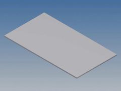Panel de aluminio para 10002 / mc 12 - gris plata - 77 x 42,5 x 1 mm