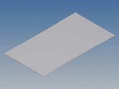 Panel de aluminio para la serie tk - gris plata - 130.6 x 72 x 0.5 mm
