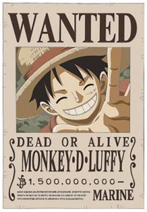 Wanted luffy lampara neon 40 cm one piece