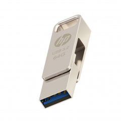 PNY HPFD206C-64 unidad flash USB 64 GB USB Type-A / USB Type-C 3.2 Gen 2 (3.1 Gen 2) Plata