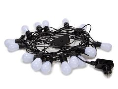 Tuya led - 15 m - 15 lámparas blancas - cable negro - smart