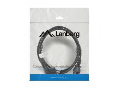 Lanberg CA-C13C-10CC-0018-BK cable de transmisión Negro 1,8 m C13 acoplador CEE7/7