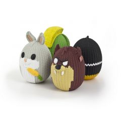 Pack mini eggs knit series looney tunes bugs bunny, taz, lucas y marvin
