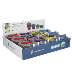 Colourworks display of 12 collapsible silicone cups