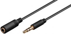 Microconnect AUDLG05G cable de audio 0,5 m 3,5mm Negro