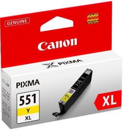 Canon CLI-551XL Y w/sec cartucho de tinta 1 pieza(s) Original Alto rendimiento (XL) Amarillo
