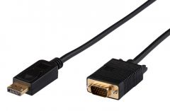 Microconnect DP-VGA-MM-300 adaptador de cable de vídeo 2 m DisplayPort VGA (D-Sub) Negro