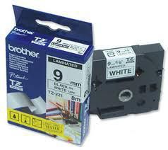 Brother Black on White Gloss Laminated Tape, 9mm cinta para impresora de etiquetas TZ